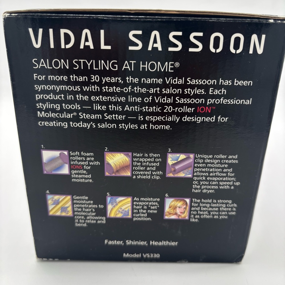 New Vidal Sassoon Hair Rollers 20-Roller Steam Setter Ionic Technology - Picture 3 of 7
